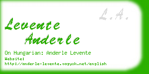 levente anderle business card